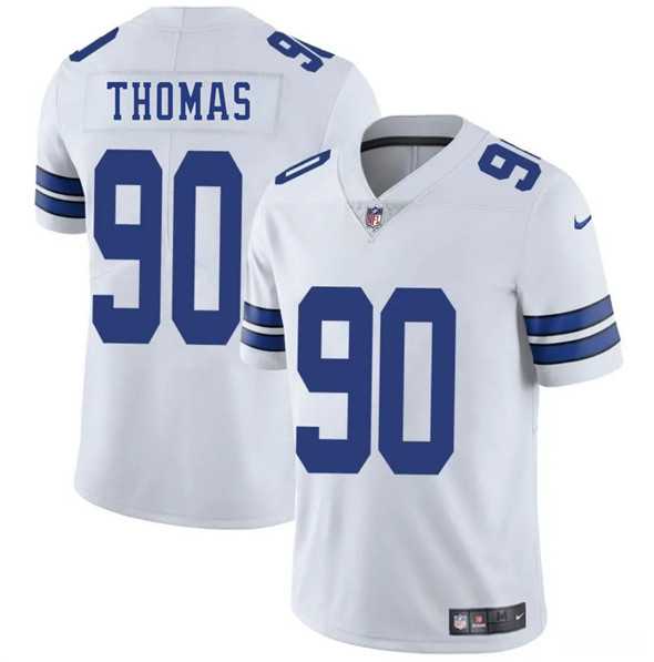 Men & Women & Youth Dallas Cowboys #90 Solomon Thomas White 2025 Vapor Untouchable Limited Stitched Jersey